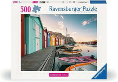 Ravensburger Puzzle 12000847, Skandinávská místa - Loděnice v Smøgen, Švédsko - 500dílné puzzle pro dospělé a děti od 12 let Puzzle Naty Shop Výchozí název