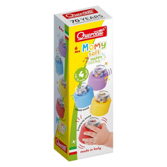 Quercetti - 4144 Momy Soft Happy Sound, 4 buc, jucărie din plastic moale pentru copii mici Jucarii Bebe Naty Shop Titlu implicit