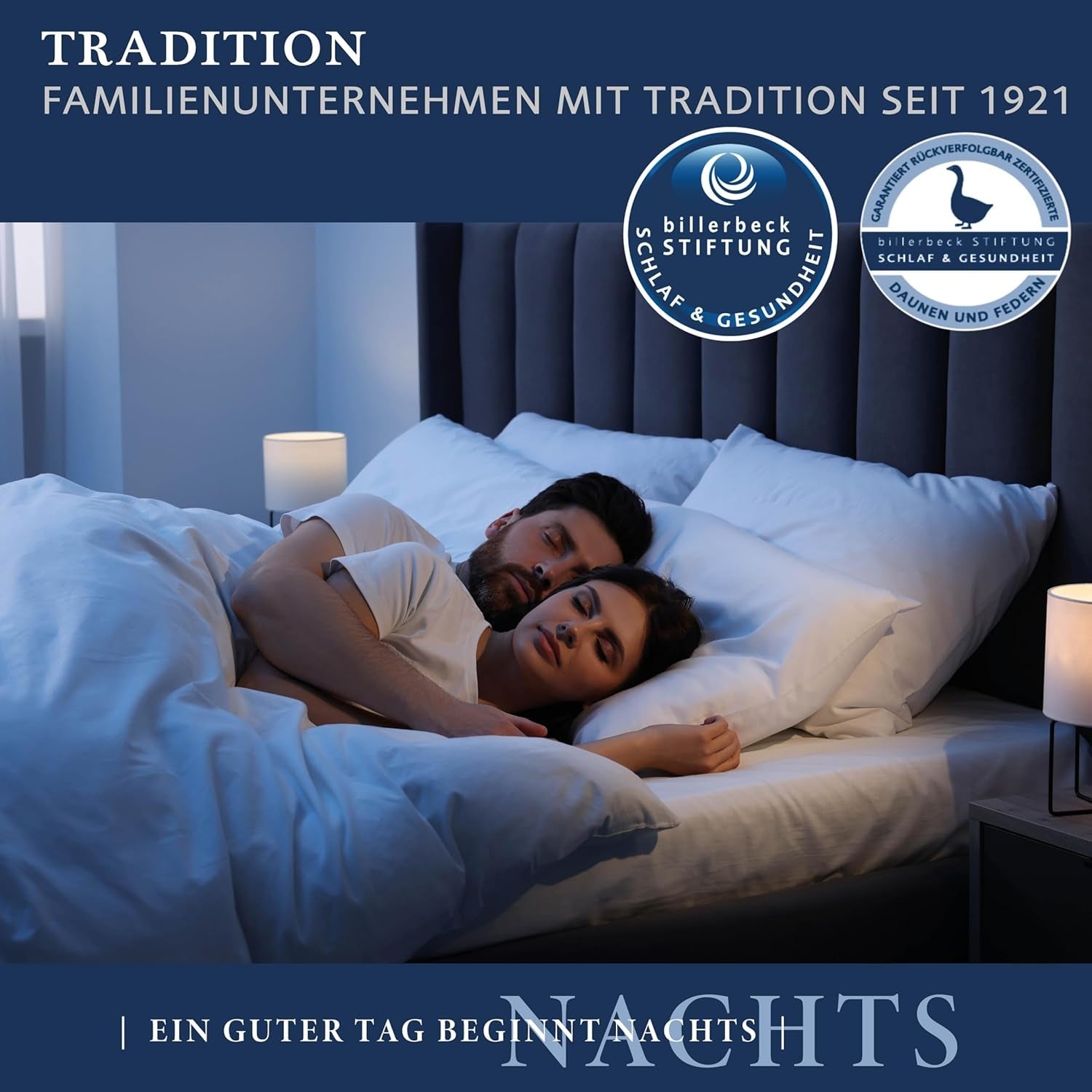 Plapumă din puf Billerbeck Martina® - Plapumă 135 X 200 Cm - Plapumă pentru toate anotimpurile - Potrivit pentru alergici - 90% puf de gâscă, 10% pene de gâscă - Alb Plapumi si pilote Naty Shop