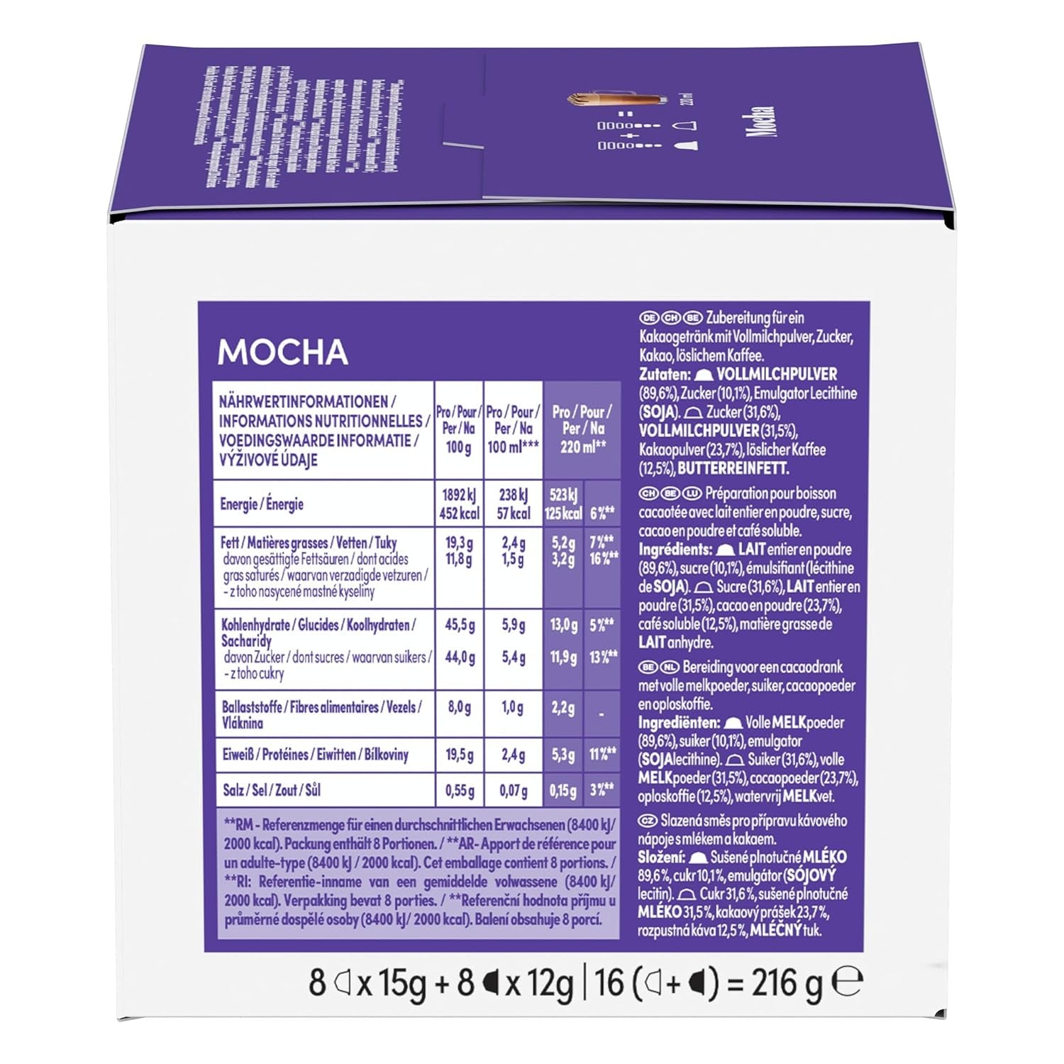 NESCAFÉ DOLCE GUSTO Mocha Kaffeekapseln 3er Pack (3 x 16 Kapseln)