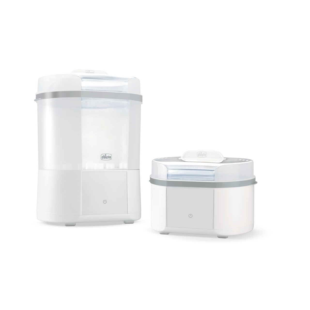 Sterilizator modular Chicco cu funcție de uscare, sterilizator pentru biberon, inel de dentiție și suzetă cu oprire automată, potrivit pentru cuptorul cu microunde, potrivit pentru sterilizarea a până la 6 biberoane de 330 ml
