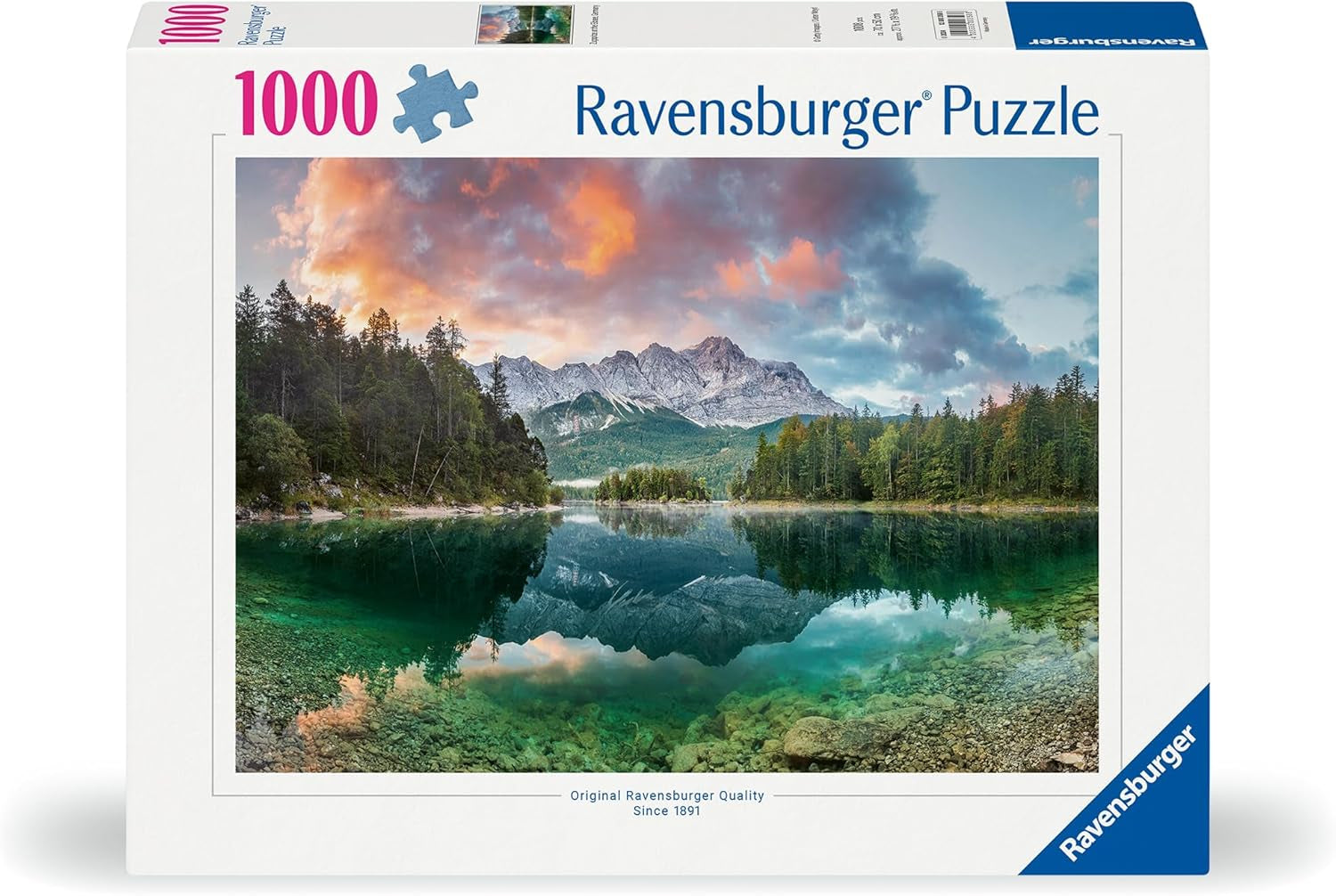 Ravensburger Puzzle 12000358 1000 piese - Zugspitze Am Eibsee - Puzzle pentru adulți și copii de la 14 ani, Puzzle cu motiv de peisaj, [Exclusiv la Amazon] Puzzle Naty Shop