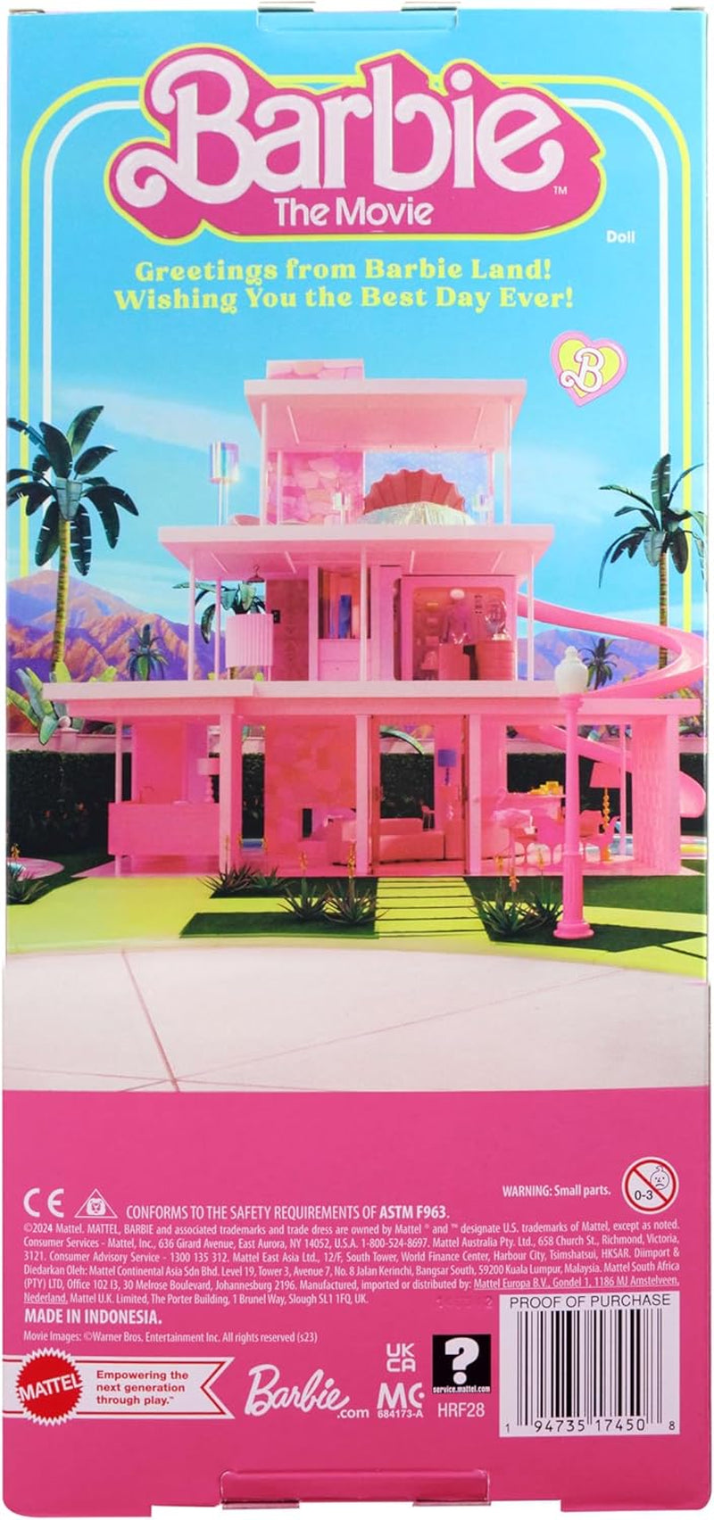 Păpușă Barbie Ken de colecție din film, cu ținută de patinaj în stil retro și patine inline, JBJ51, [Multicolor]