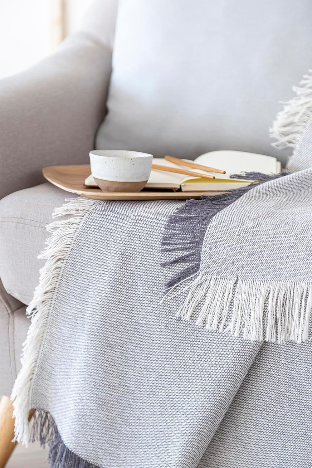 Multifunkční přehoz, přehoz, přehoz, přehoz na pohovku, Jarapas, jednobarevná (180 X 260 cm, tmavě šedá). Postele a přikrývky Besuche den Todocama-Store