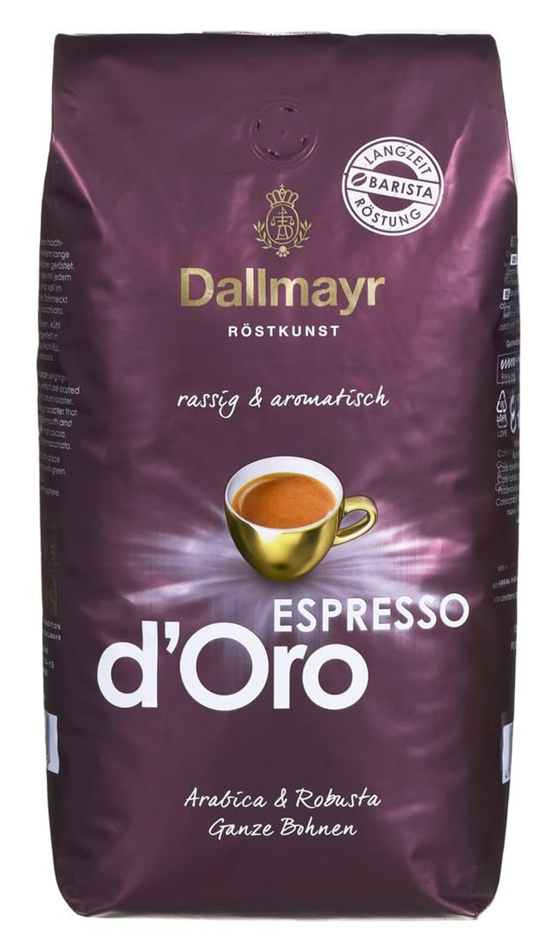 Espresso d'Oro boabe întregi 8x 1000g (8000g) - cafea puternic aromată