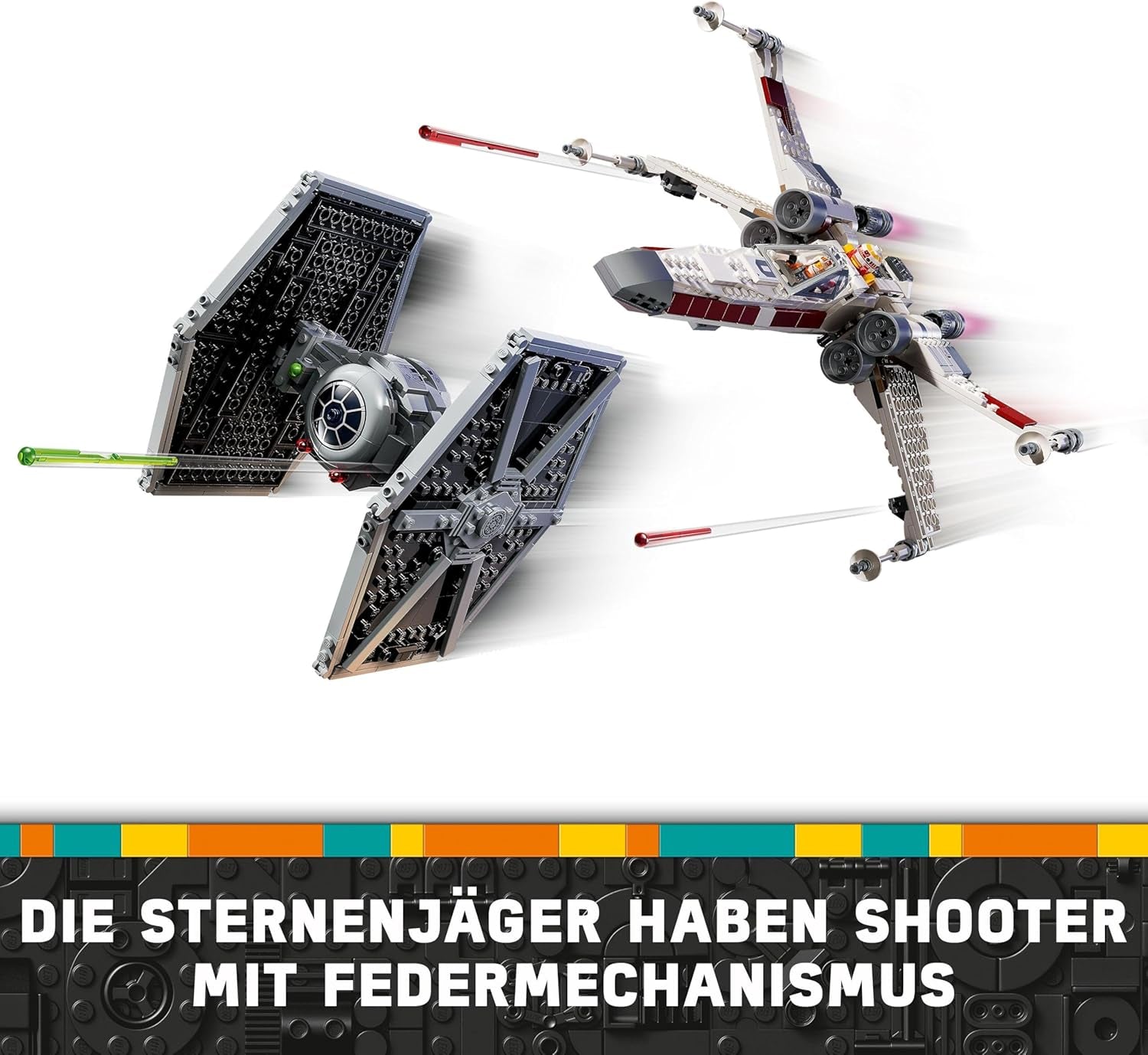 LEGO Star Wars TIE Fighter & X-Wing Mashup, Hračka na sestavení Starfighter, Nápad na dárek pro děti, Přizpůsobitelné hvězdné lodě, Dárek pro chlapce, dívky a všechny fanoušky 75393 Stavebnice Beuche den LEGO-Store