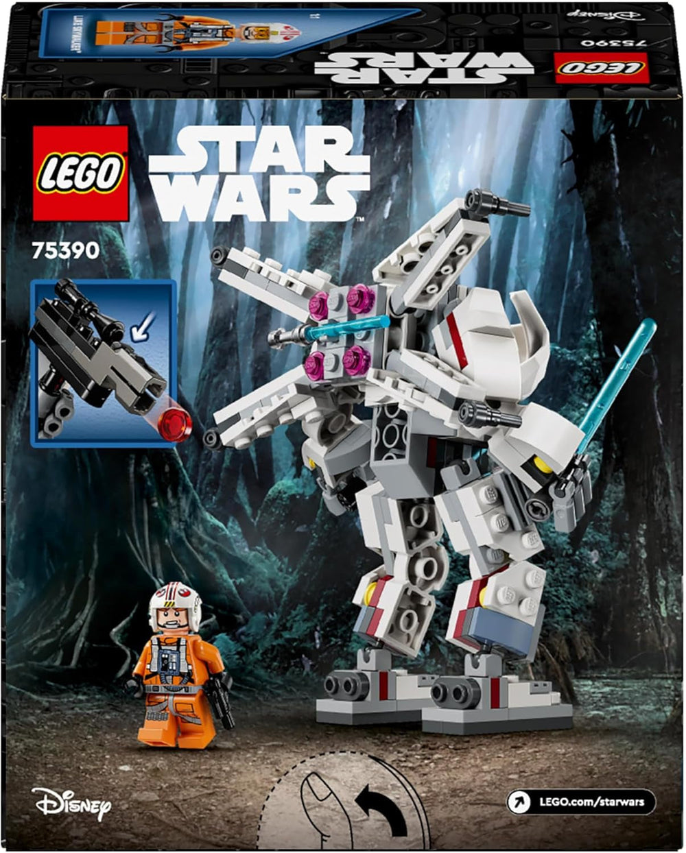 LEGO Star Wars X-Wing Mech Luka Skywalkera, sběratelské kostky, akční dobrodružství, nápad na dárek pro kreativní chlapce a dívky ve věku 6+ 75390 Stavebnice Besuche den LEGO-Store