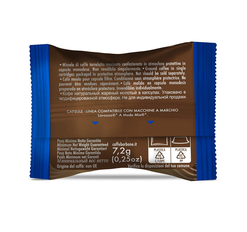 Caffè Borbone Kaffee Kapseln Don Carlo, Blaue Mischung - 100 stück & Kaffee Kapseln Don Carlo, Rote Mischung - 100 stück - Kompatibel mit Kaffeemaschinen der Marke Lavazza®* A Modo Mio®*