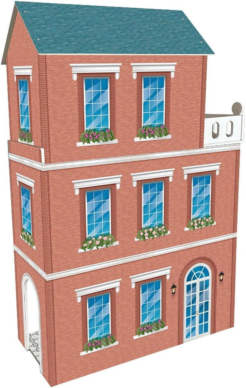 Designový 3patrový domeček pro panenky Soho-Madera s 8 kusy nábytku, velikost 120 X 33 X 75 cm (913D00181) Naty Shop Dollhouses