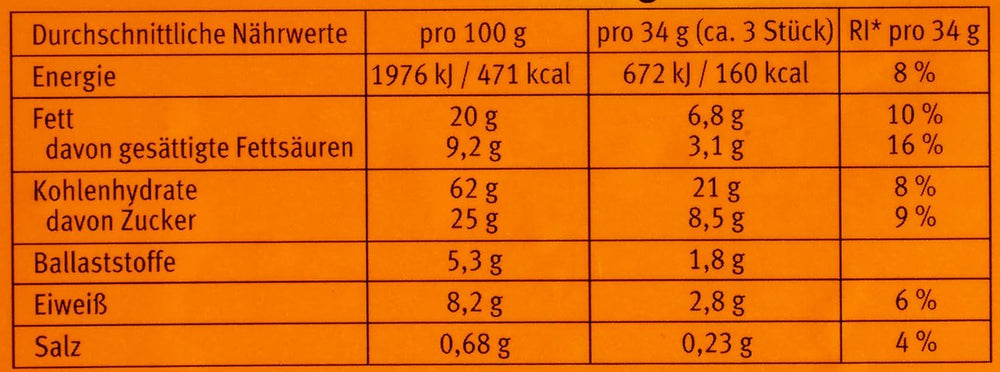 Bahlsen Hobbits Crunchy - Pachet de 18 - Cutie de depozitare - Biscuiți integrali cu conținut ridicat de fibre și fulgi de ovăz (18 x 250 g)