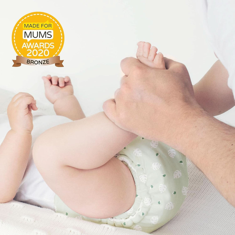 Bambino Mio, opakovaně použitelné dětské ubrousky – základní – šetrné k životnímu prostředí, bez chemikálií, oboustranné, omyvatelné, balení 10 ks, cloud – balení se může lišit dětské vlhčené ubrousky Naty Shop