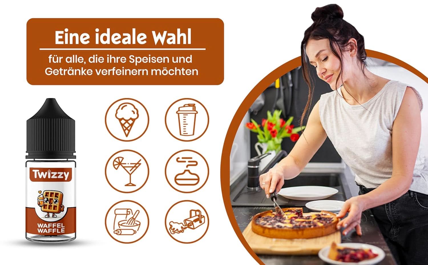 Twizzy Waffle Food Arome - 30 ml - Intenzivní aroma - Ideální na pečení Arome Naty Shop