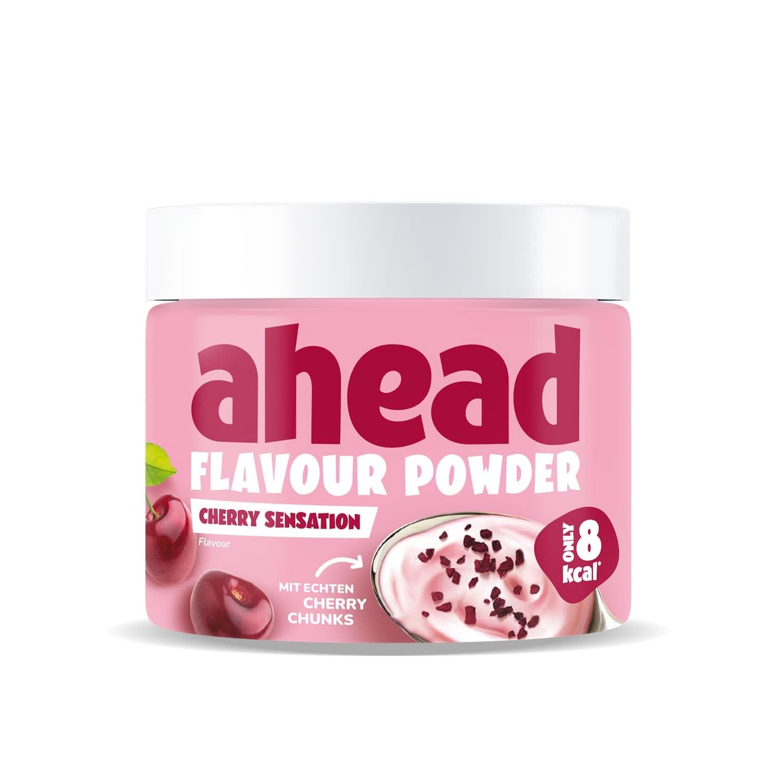 Ahead Flavour Powder, Jahodová čokoláda 250 gramů, 83 porcí Příchutě Naty Shop Cherries