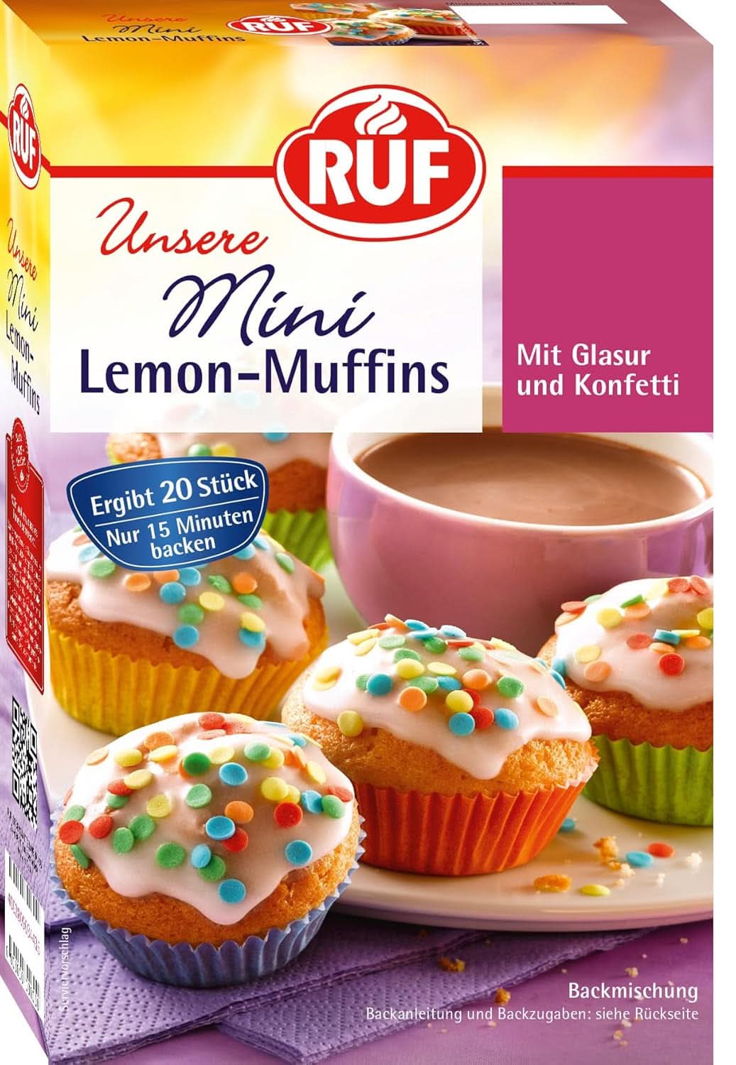 RUF Mini muffiny s citronem, směs na pečení s citronovou příchutí, 350 gramů Kitchen Naty Shop Lemon
