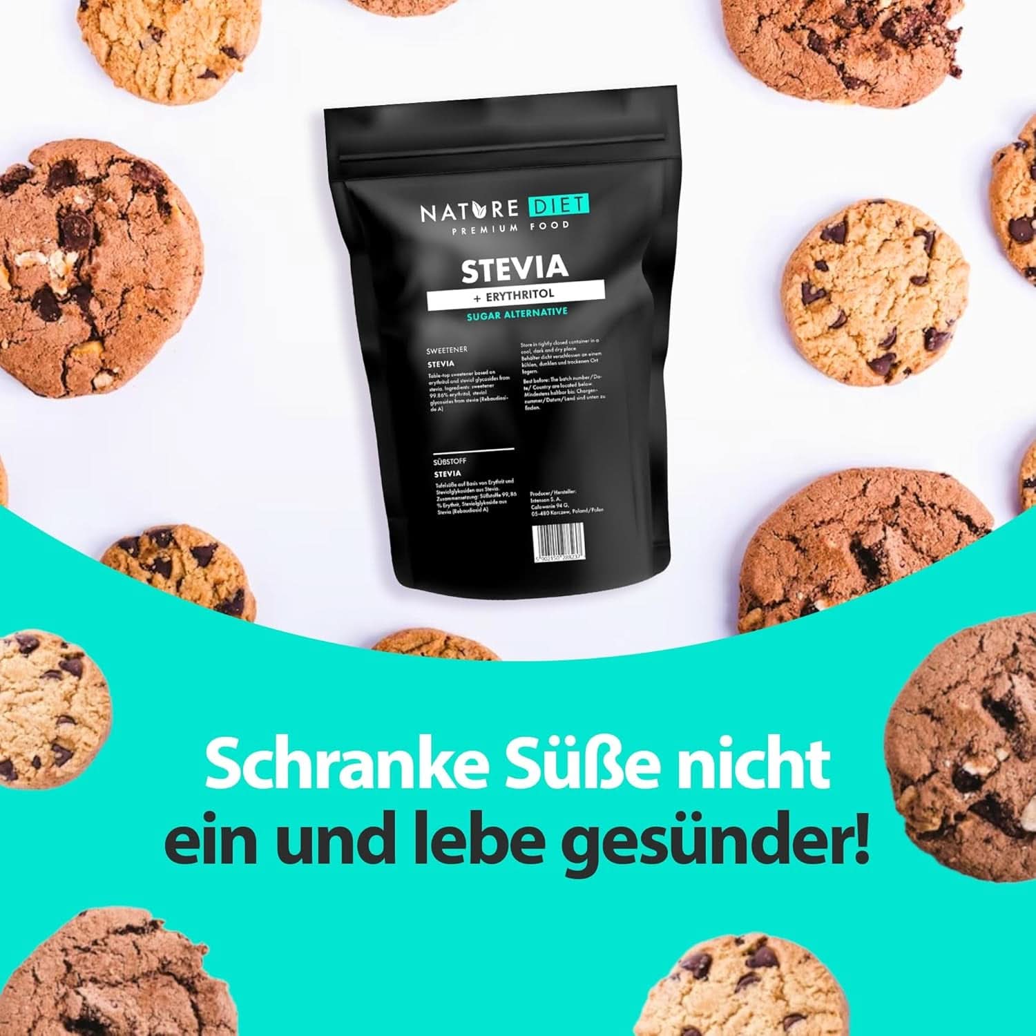 Nature Diet - sladidlo stévie, 1 kg sladidel Naty Shop