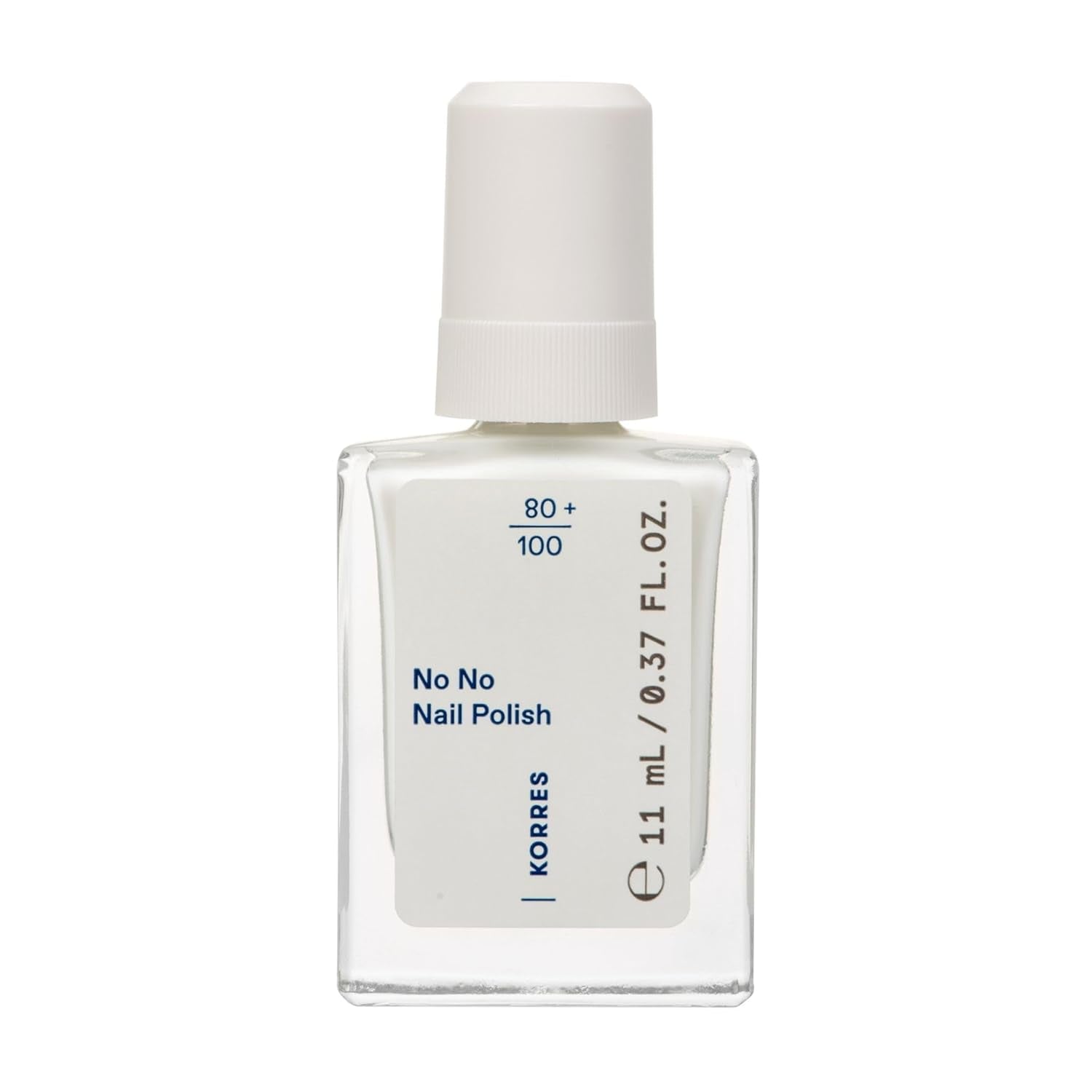 KORRES No No báze laku na nehty - 10% veganská báze bez uvolňování, pro dlouhotrvající barvu odolnou proti odlupování, 11 ml - přirozeně pěstěné nehty, bez škodlivých látek