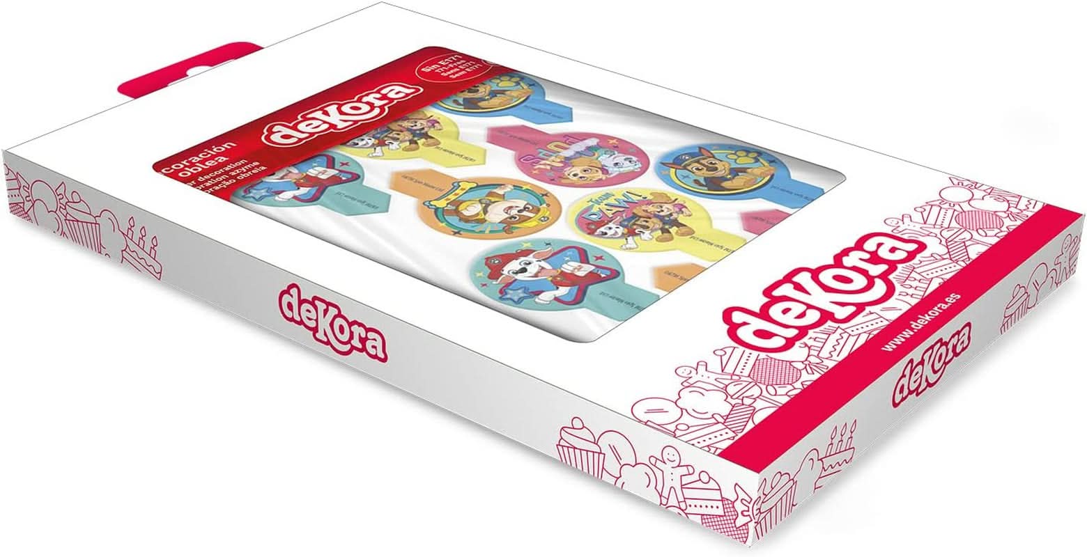 Dekora, Dekorapin Paw Patrol Jedlé ozdoby na dort, 20 jedlých papírových oplatek - 6,5 X 4 cm Naty Shop