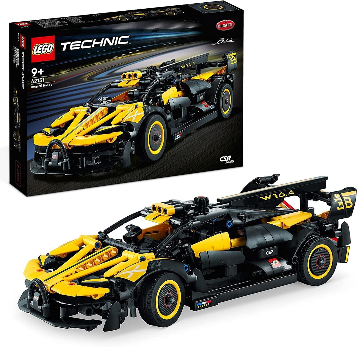 LEGO Technic Bugatti závodní auto, stavebnice modelu auta, hračka sportovního auta, ikonická sběratelská sada aut, stavebnice od 9 let 42151 stavebnic Besuche den LEGO-Store Výchozí název