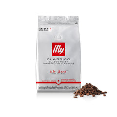 illy Vollbohnenkaffee – perfekt geröstete Bohnen – Classico Medium Roast – mit Noten von Karamell, Orangenblüte und Jasmin – 100% Arabica – ohne Konservierungsstoffe – 500 ml