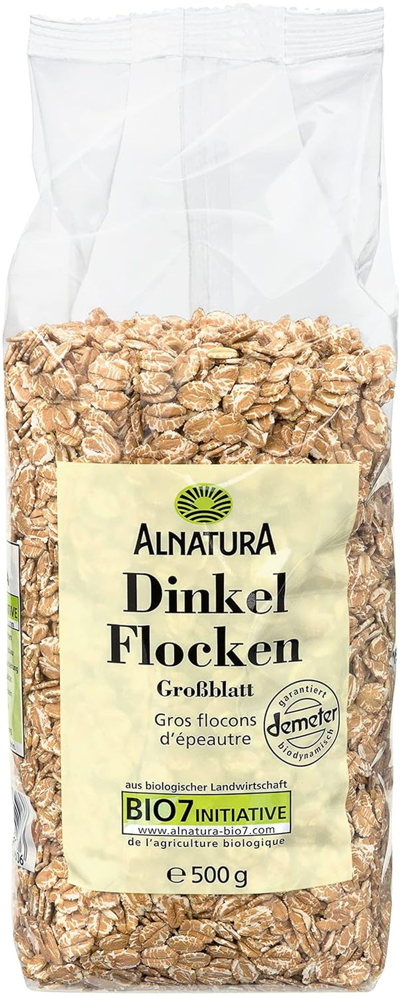 Bio Dinkelflocken Großblatt, 500G cereálie Naty Shop Výchozí název