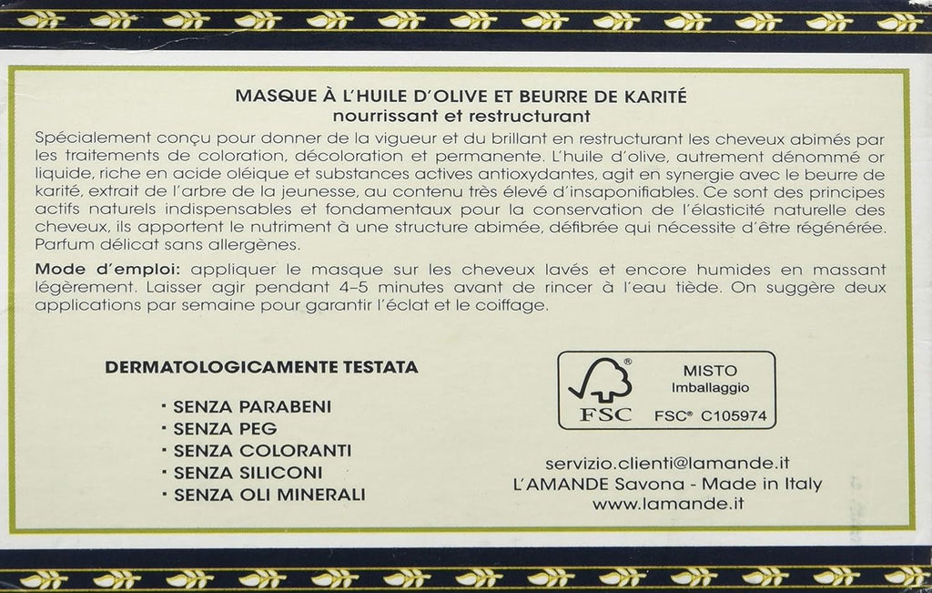 Mască de față cu ulei Oliva - 300 ml Masca de par Naty Shop