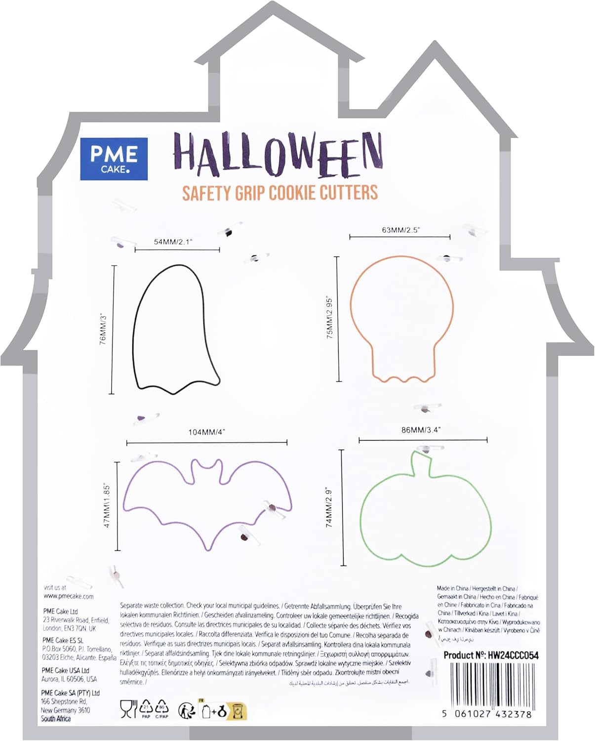 Forme de biscuiți Halloween cu prindere confortabilă (set de 4)