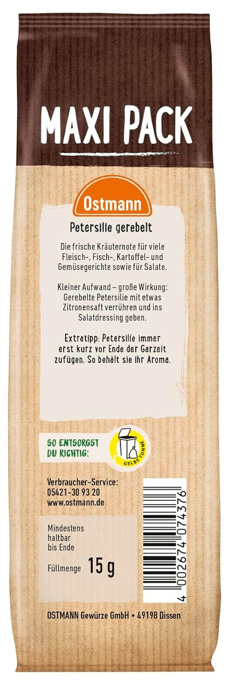 Ostmann Gewürze - Parsilie gerebelt | 15 g ve Vorteilsbeutel