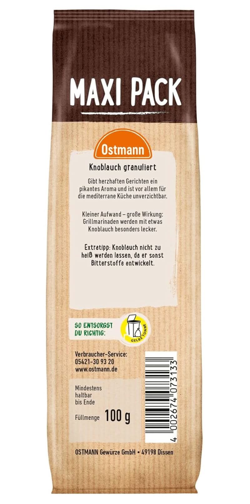 Ostmann - Usturoi granulat, 100 grame Condimente Naty Shop