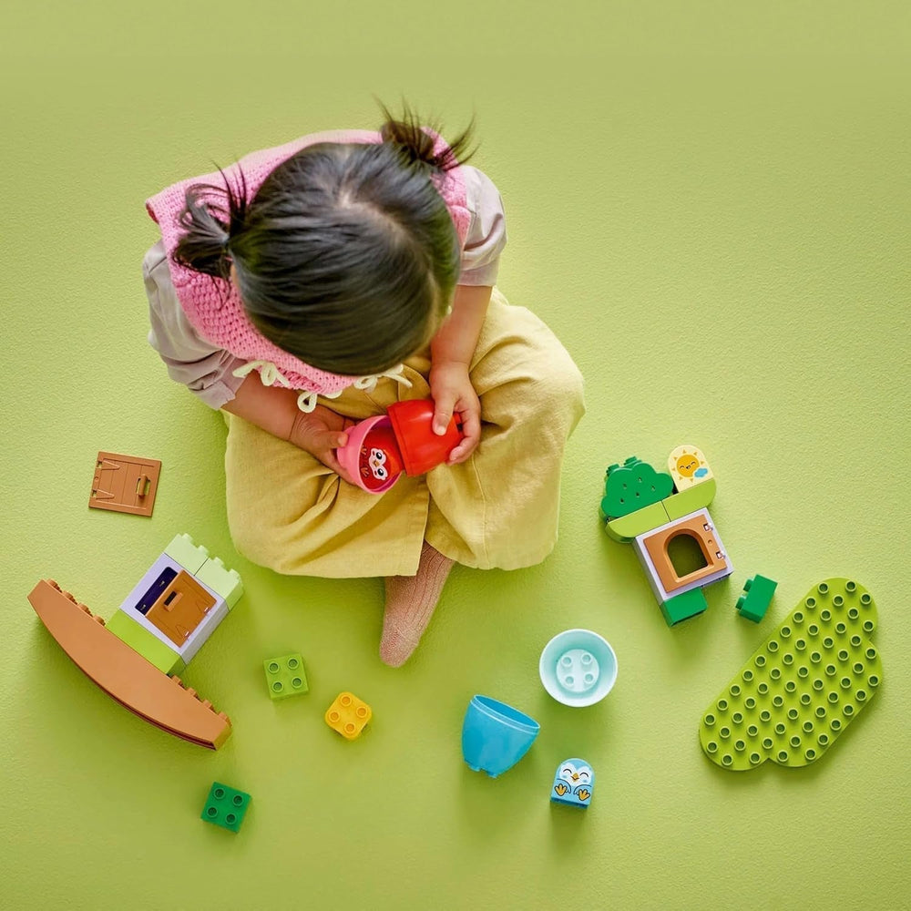 LEGO DUPLO strom na balancování a skládání, vývojová hračka, stavebnice pro děti od 18 měsíců, kreativní hračka pro děti, vzdělávací hračka se 2 hračkami ptáčky 10440 Stavebnice Besuche den LEGO-Store