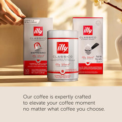 illy, Kaffee E.S.E. Pads Einzeldosis CLASSICO, 100% Arabica mit Noten von Orangenblüten und Jasmin, Sanfter Geschmack und Süßer Nachgeschmack, 1 Packung mit 18 kompostierbaren kapseln