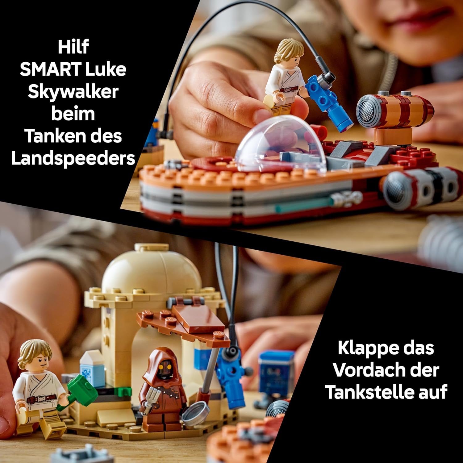 LEGO Star Wars 75420 SMART Play: Lukes Landspeeder - Kompatibilní Interaktives Spielzeug inkl. Minifigurka SMART Tag a Luke Skywalker – nápad na dárek pro chlapce, dívky a fanoušky Erwachsene od 6 Jahren