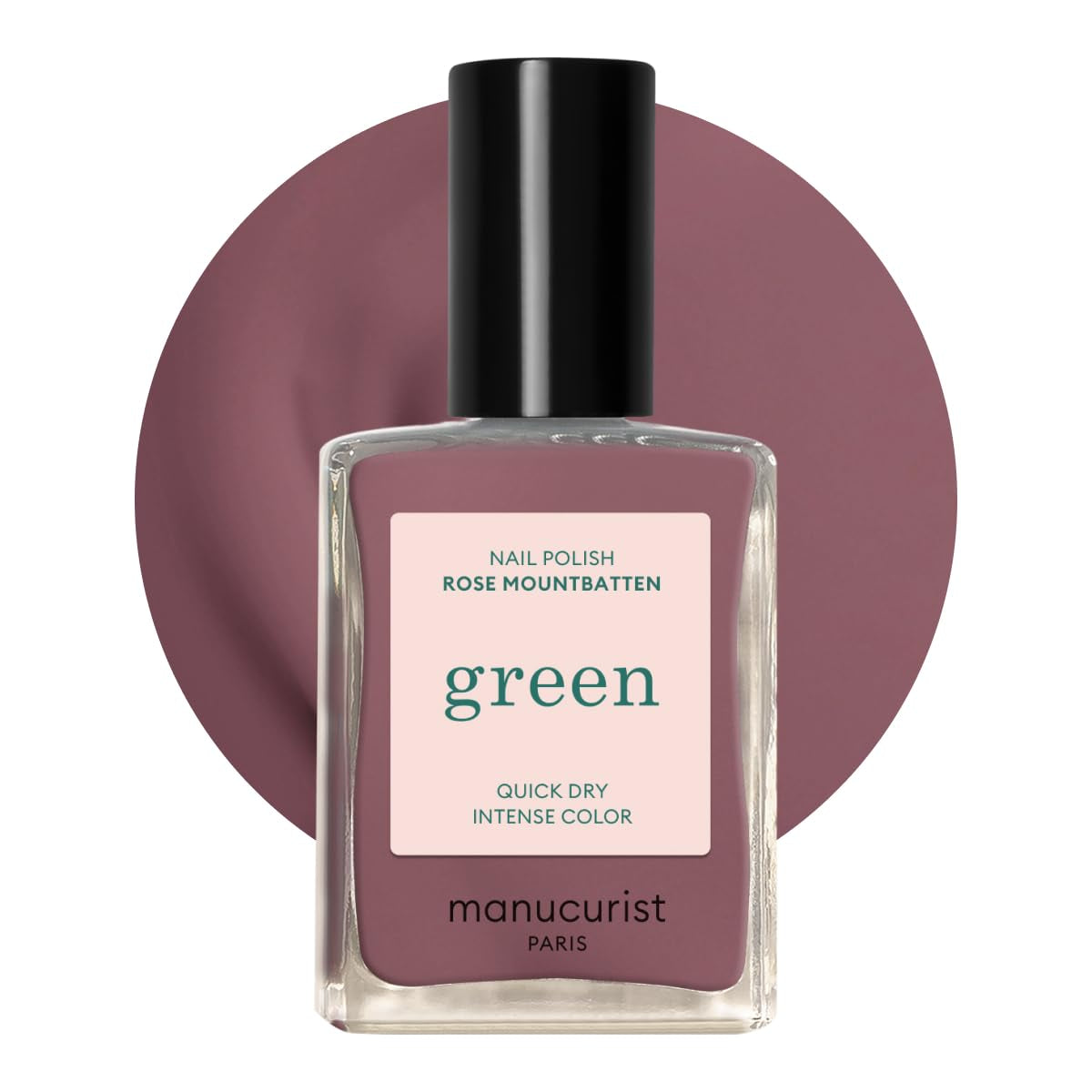 Manucurist Green - Rosy Beige Shell Beige Lak - Rychleschnoucí lak na nehty - DIY Nails - Vegan 12-Free - Rostlinná báze - Lak na nehty - Vyrobeno ve Francii