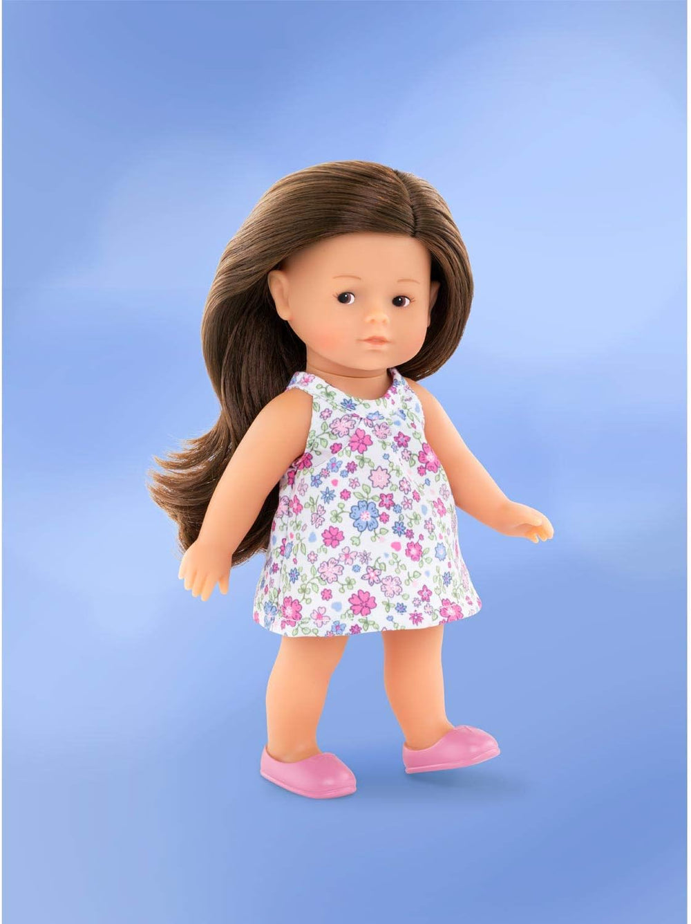 Corolle 9000240020 - Romy brunett Les Trends Mini Corolline 20 cm, Francouzská panenka s šarmem a vůní vanilky, 20 cm