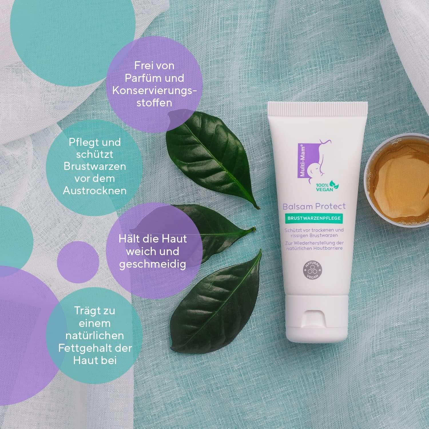 Multi-Mam Balsam Protect Beruhigt Und Schützt Trockene Und Rissige Brustwarzen Während Und Vor Der Stillzeit, Brustwarzencreme Stillen, 30 Ml Tube Accesorii Hrana si Alaptare Bebe Naty Shop