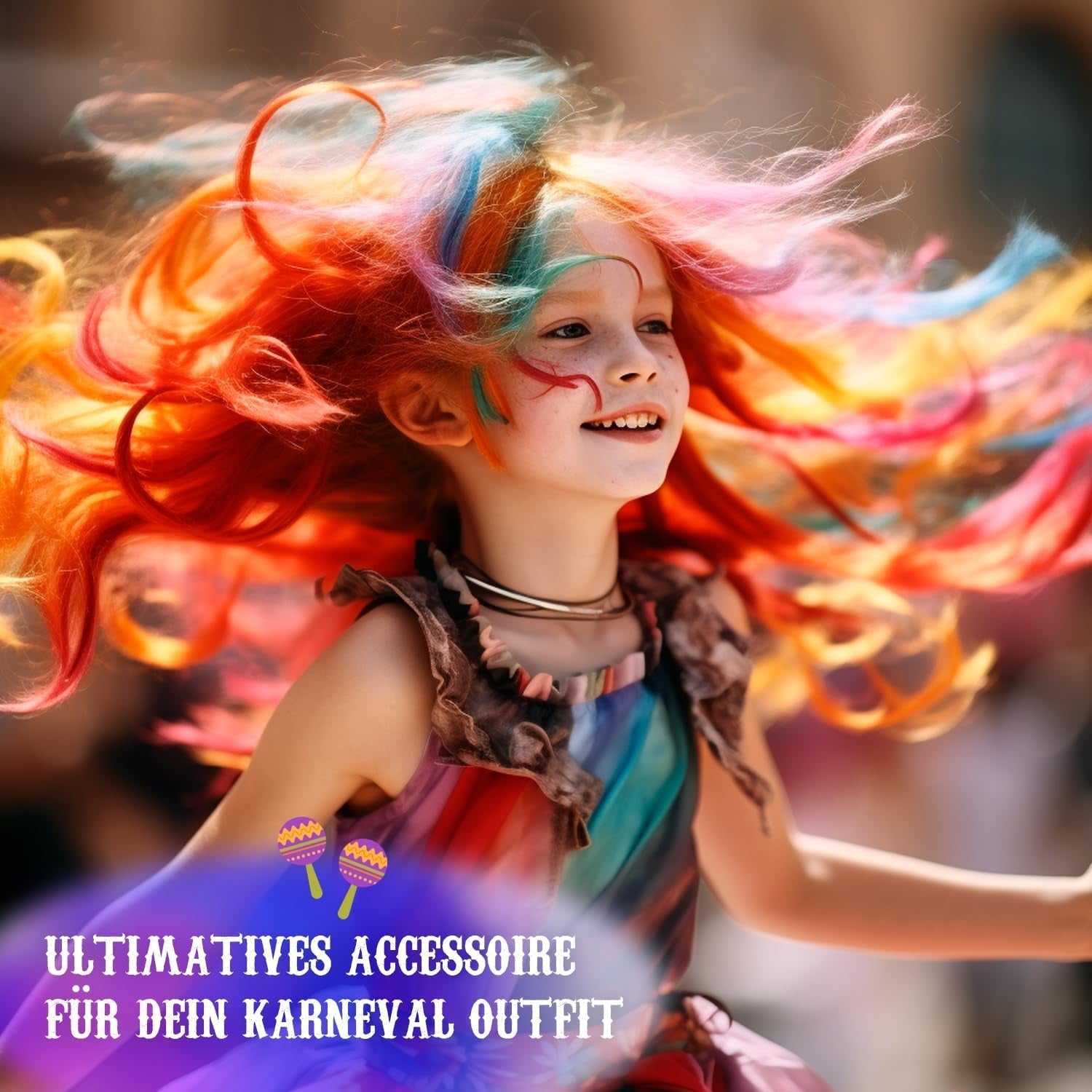 Magicat cretă de păr pentru fete set I 10 culori lavabile și 5 legături de păr I Cadou pentru fete de la 4 ani la 10 ani I Cadou creativ pentru petrecerea aniversară a copiilor 2025 I Sigur și colorat Vopsea pentru par Naty Shop