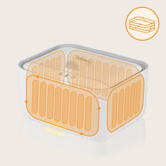 Lionelo BABYBLISS 20W Ohřívač na vlhčené ubrousky a malé ručníky, 20W pro miminka, vestavěné noční světlo, 3 nastavení teploty, dotykový panel, udržuje ubrousky vlhké