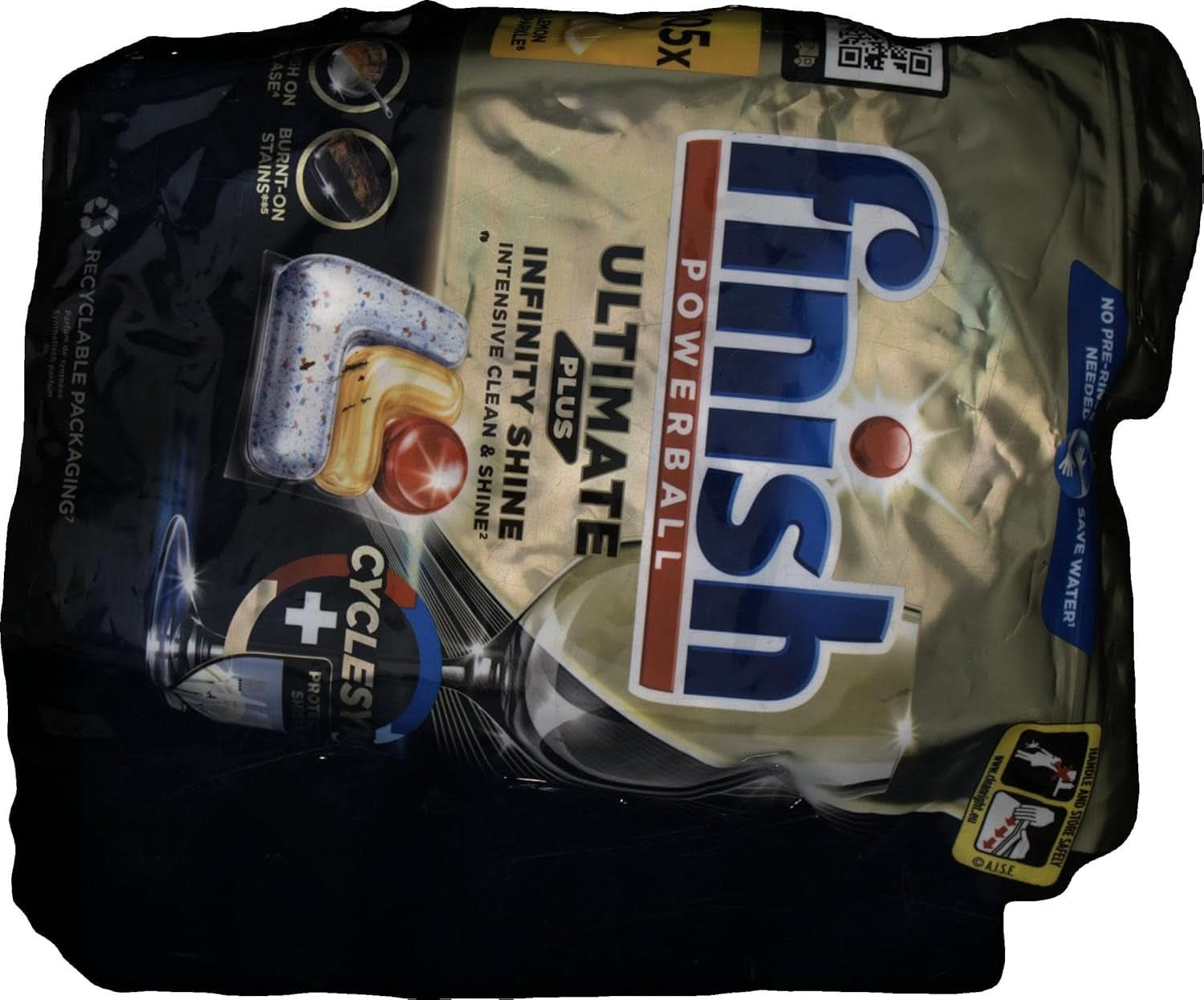 Finish Ultimate plus Infinity Shine Citrusové tablety do myčky nádobí - Tablety do myčky, intenzivní čištění - 105 kapslí, citron Naty Shop