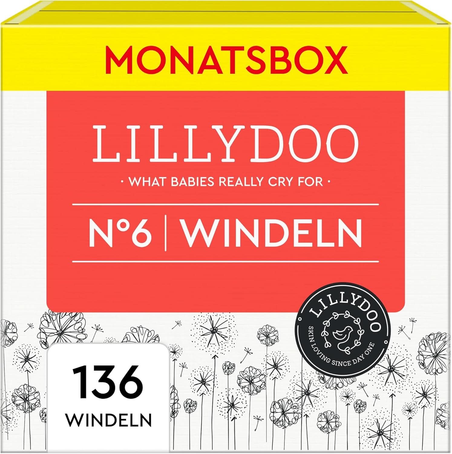 LILLYDOO Scutece prietenoase cu pielea, mărimea 2 (4-8 kg) Mama si Copilul Naty Shop 6 (136 buc)