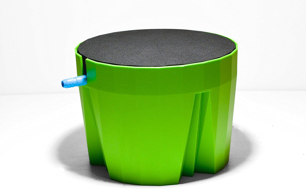 Hydro Farmer, 19dílná sada květináčů Ø 18 cm (zelená), pěstební systém včetně 4 květináčů, 4 zavlažovacích kruhů, 4 poklic, sady adaptérů a 2 m hadice, hydroponie, aeroponie