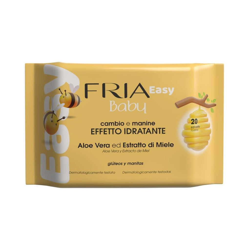 Fria Easy Baby, Șervețele pentru schimbarea scutecelor, cu Aloe Vera și extract de miere cu efect de hidratare a pielii, testate dermatologic Servetele Umede Bebelusi Naty Shop 1 pachet