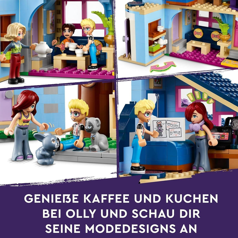 LEGO Friends Rodinný dům Ollyho a Paisleyových, Domeček pro panenky s figurkami a doplňky, Dvoupatrový domeček a domeček na stromě, Kreativní dárek pro dívky a chlapce 7+ 42620 Stavebnic Besuche den LEGO-Store