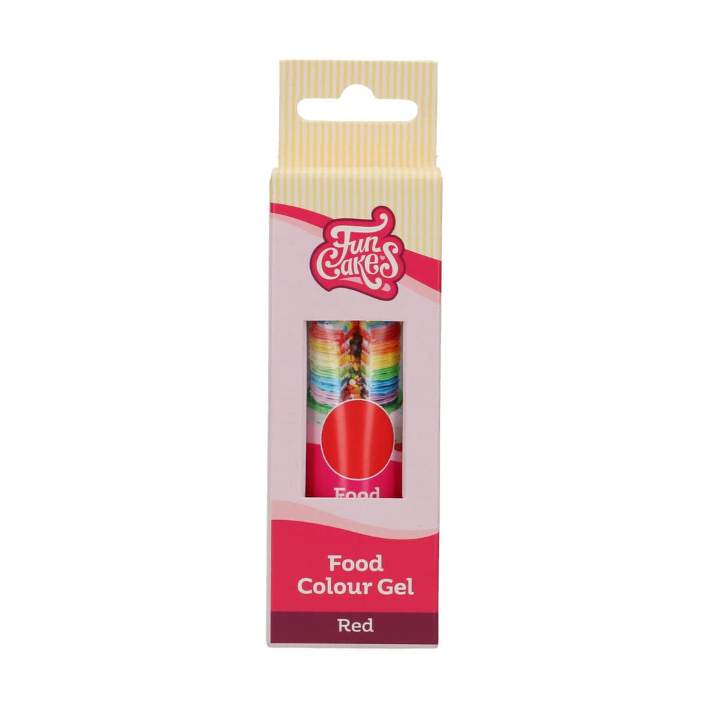 Colorant alimentar Funcakes, gel roșu: Colorant alimentar foarte concentrat pentru aluat, cremă, fondant și marțipan. Dozare ușoară. Picătură individuală pentru a crea culori vibrante. Halal. 30 g.