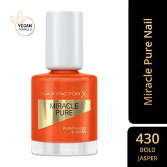 Max Factor Miracle Pure Nail, ultra lesklý, intenzivně barevný lak na nehty s leskem léčivých krystalů a výživnými složkami, Color 430 Bold Jasper