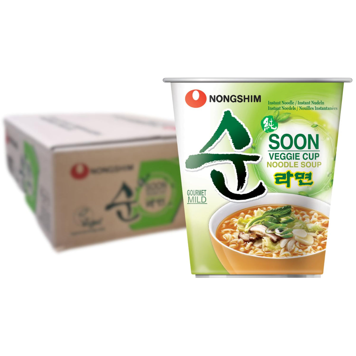 Nong Shim – Instant Cup Nudeln Soup Soon Veggie – Multipack (12 X 67 GR)