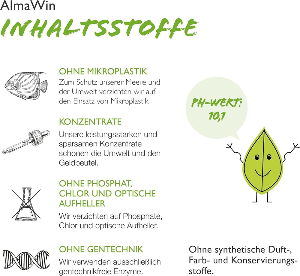 Almawin eco, prášek na nádobí 2,8 kg, 112 mytí, lze dávkovat na různé množství nádobí Naty Shop