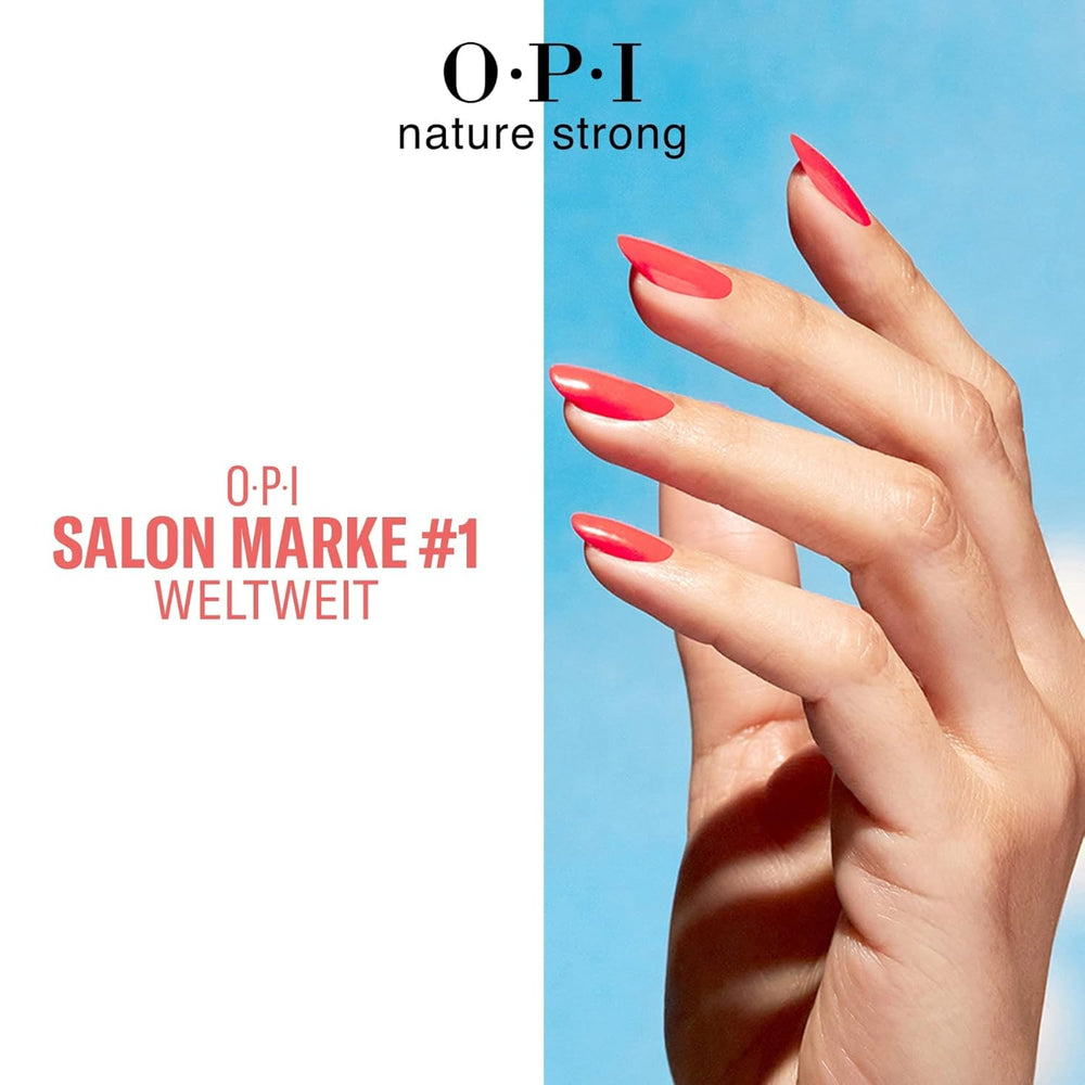 OPI Nature Strong Red and Orange Shades - dlouhotrvající lak na nehty s inovativním veganským složením s přírodními přísadami - pro zářivé nehty