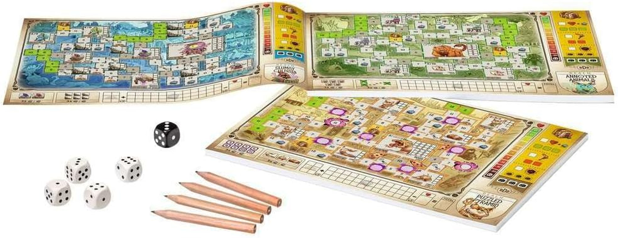 Ravensburger 27270 - Dungeons, Dice and Danger, joc de strategie Alea, joc de zaruri pentru adulți, joc de rostogolit și scris pentru vârste de 12 ani și peste