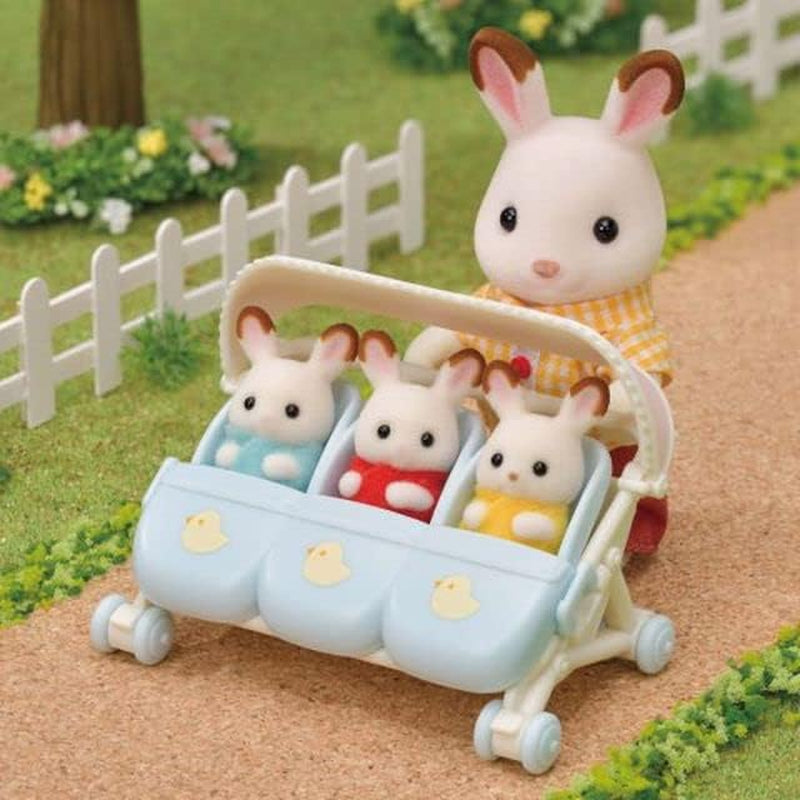 Kočárek Sylvanian Families L5533 Triplets - Dollhouse Playset Naty Shop Dolls