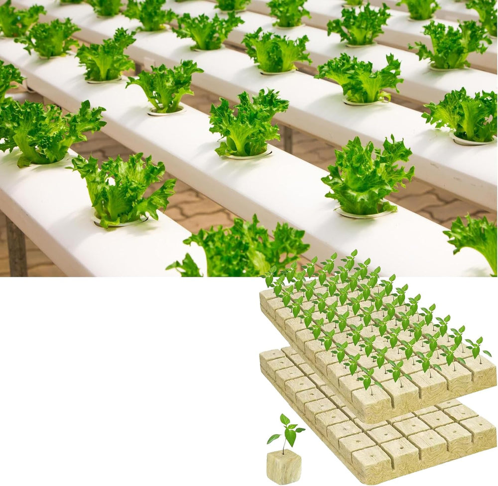 50 ks podložka na pěstování z minerální vlny, kostka z minerální vlny, izolace z minerální vlny, podložka na pěstování z minerální vlny s nůžkami a rukavicemi pro pěstování bez půdy, hydroponii a přesazování