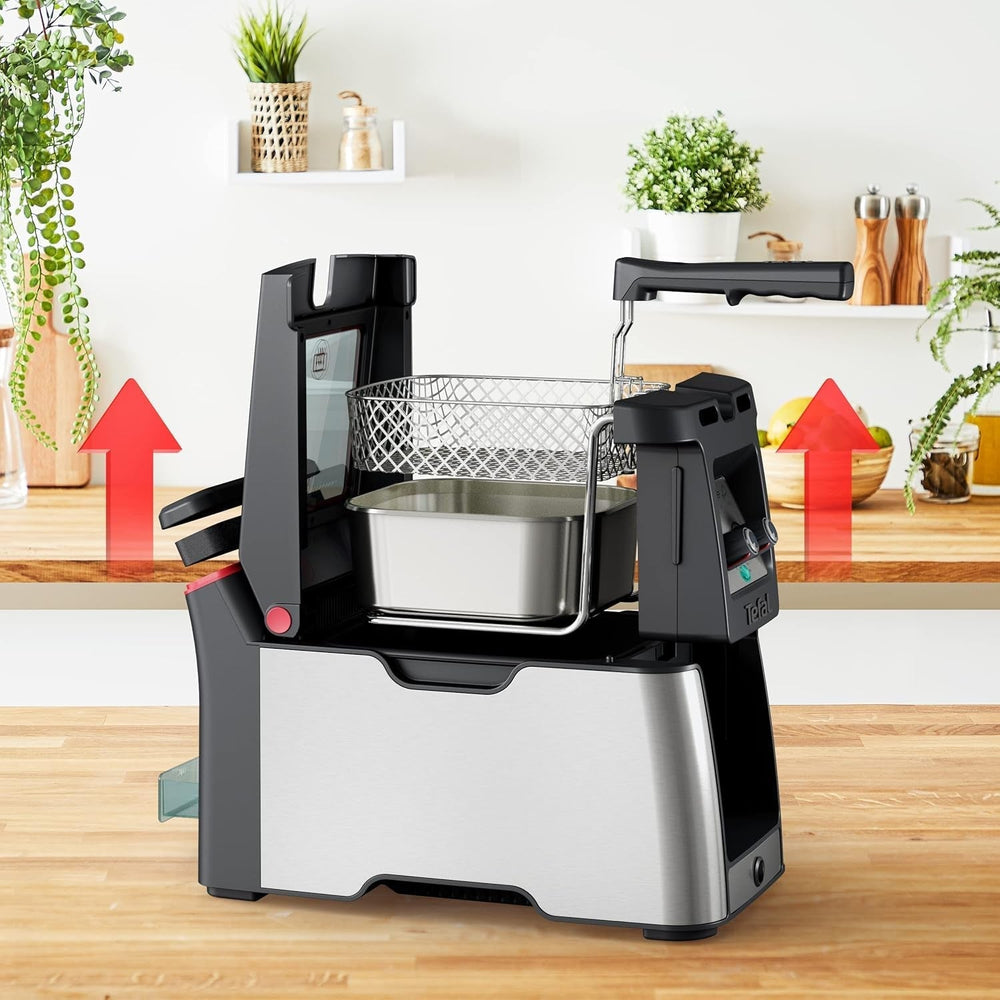Fritéza Tefal FR600D Clear Duo, smažení s menším množstvím kouře a zápachu, kapacita 1,2 kg, termostat, časovač, velké průhledové okénko bez mlhy Domácí spotřebiče Naty Shop